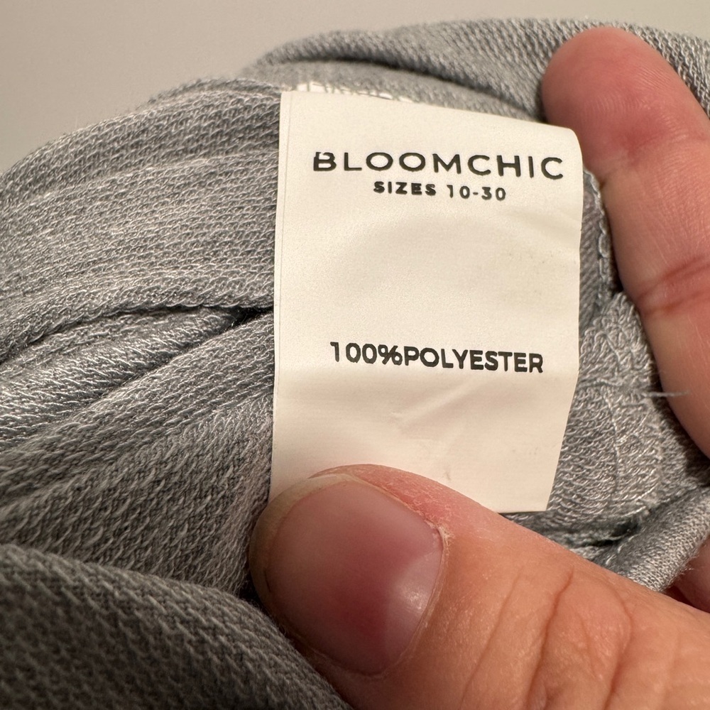 BloomChic Gray Drawstring Overall Shorts - Picture 10 of 11